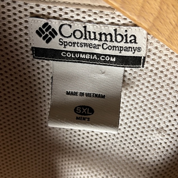 Columbia Mens LS PFG Vented Fishing Shirt Color Tan Size 5XL - Picture 3 of 5